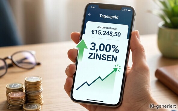 Eine beliebte Direktbank hat die Tagesgeldzinsen auf 3,00 % erhöht.