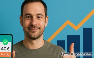 40 Euro Prämie zusätzlich zu den Zinsen.