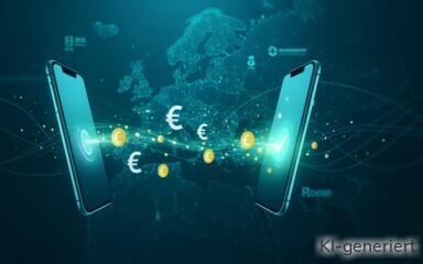 Übertragung Geld von Smartphone zu Smartphone.