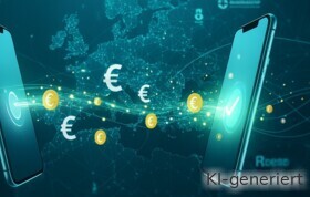 Übertragung Geld von Smartphone zu Smartphone.