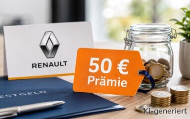 Die Renault Bank zahlt beim Festgeld in der Sommeraktion 2026 bis zu 50 Euro Prämie.