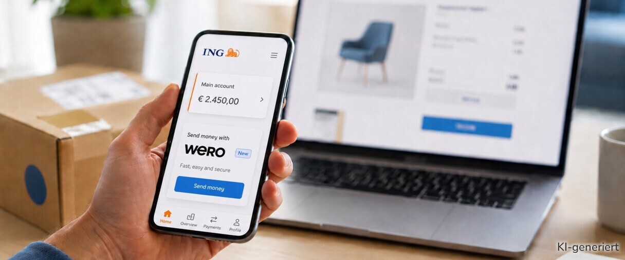 Ab sofort können ING-Kunden Wero auch beim Onlineshopping nutzen.
