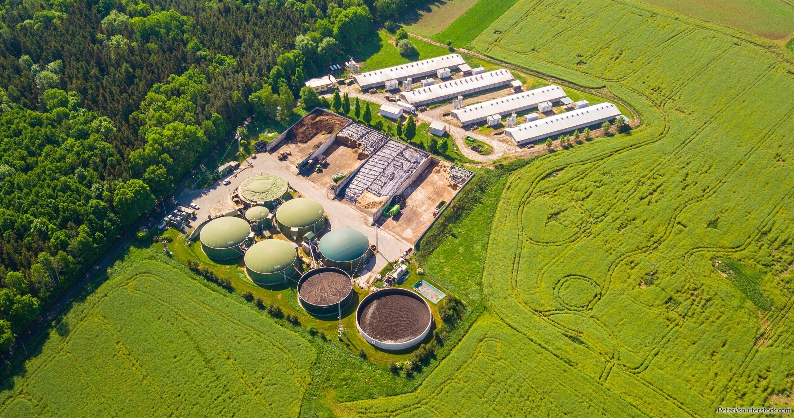 Edelstahl-Gärbehälter einer Biomethananlage in Friesoythe: Aus Gülle und Mist wird Biogas zu Biomethan aufbereitet.