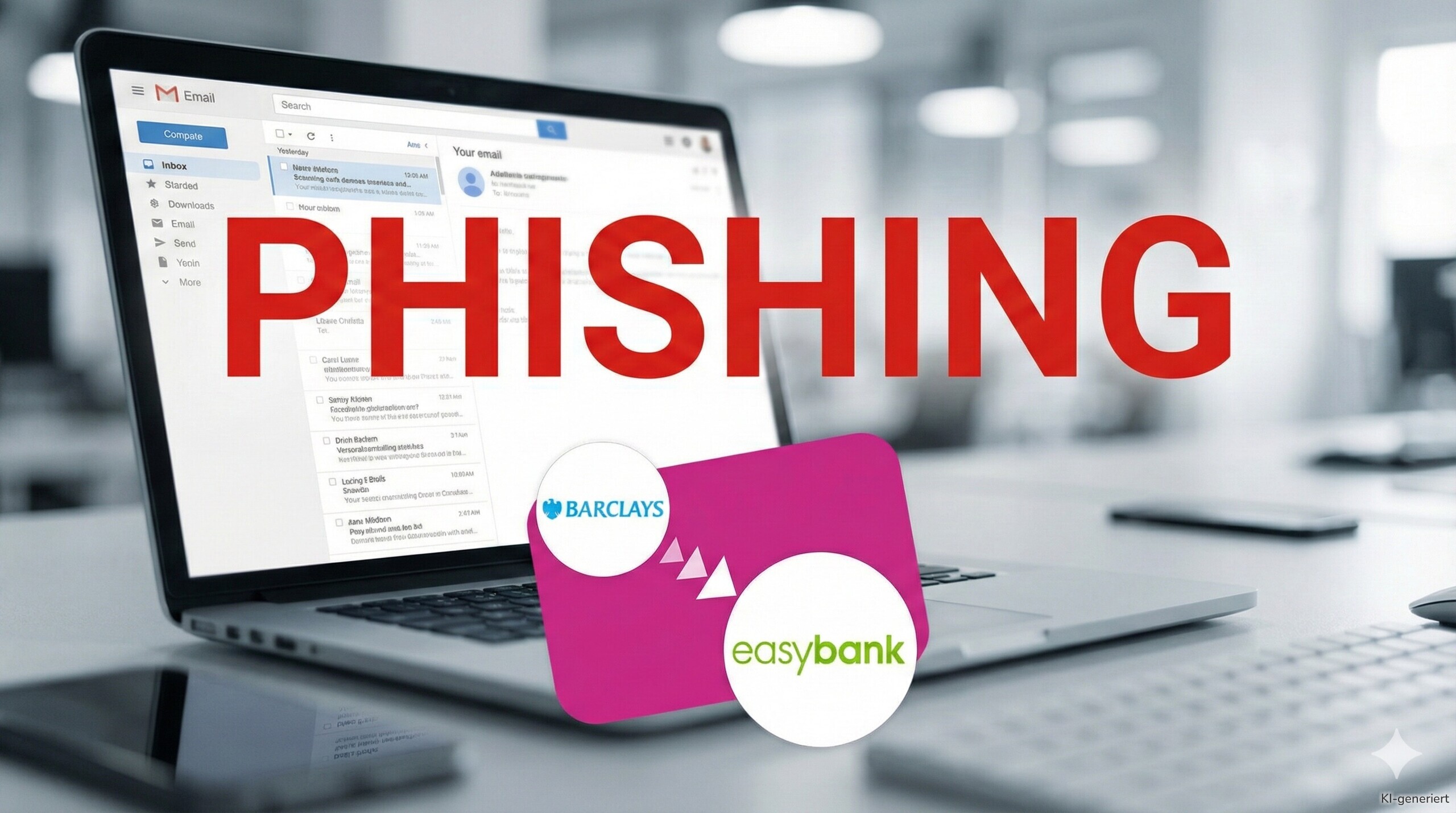 Eine Phishing-Mail im Namen der easybank (ehemals Barclays) ist im Umlauf.