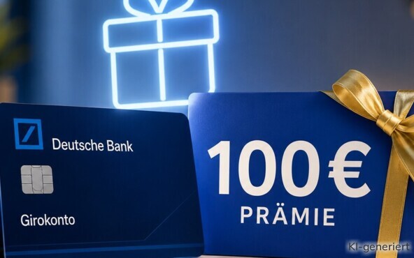 Die Deutsche Bank zahlt eine 100 Euro Prämie für die Neueröffnung eines Girokontos.