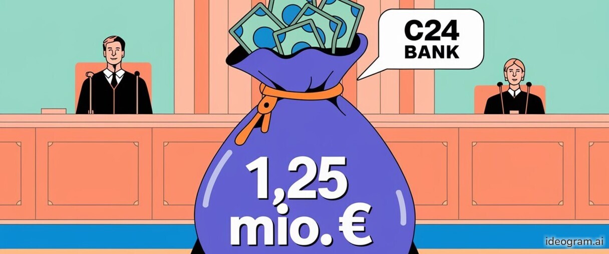 Die Bafin hat eine Geldbuße über 1,25 Millionen Euro über die C24 Bank verhängt.