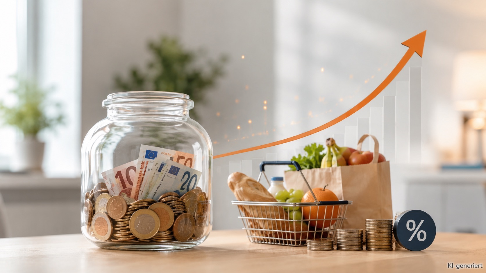 Geld nicht richtig angelegt, verliert an Kaufkraft.