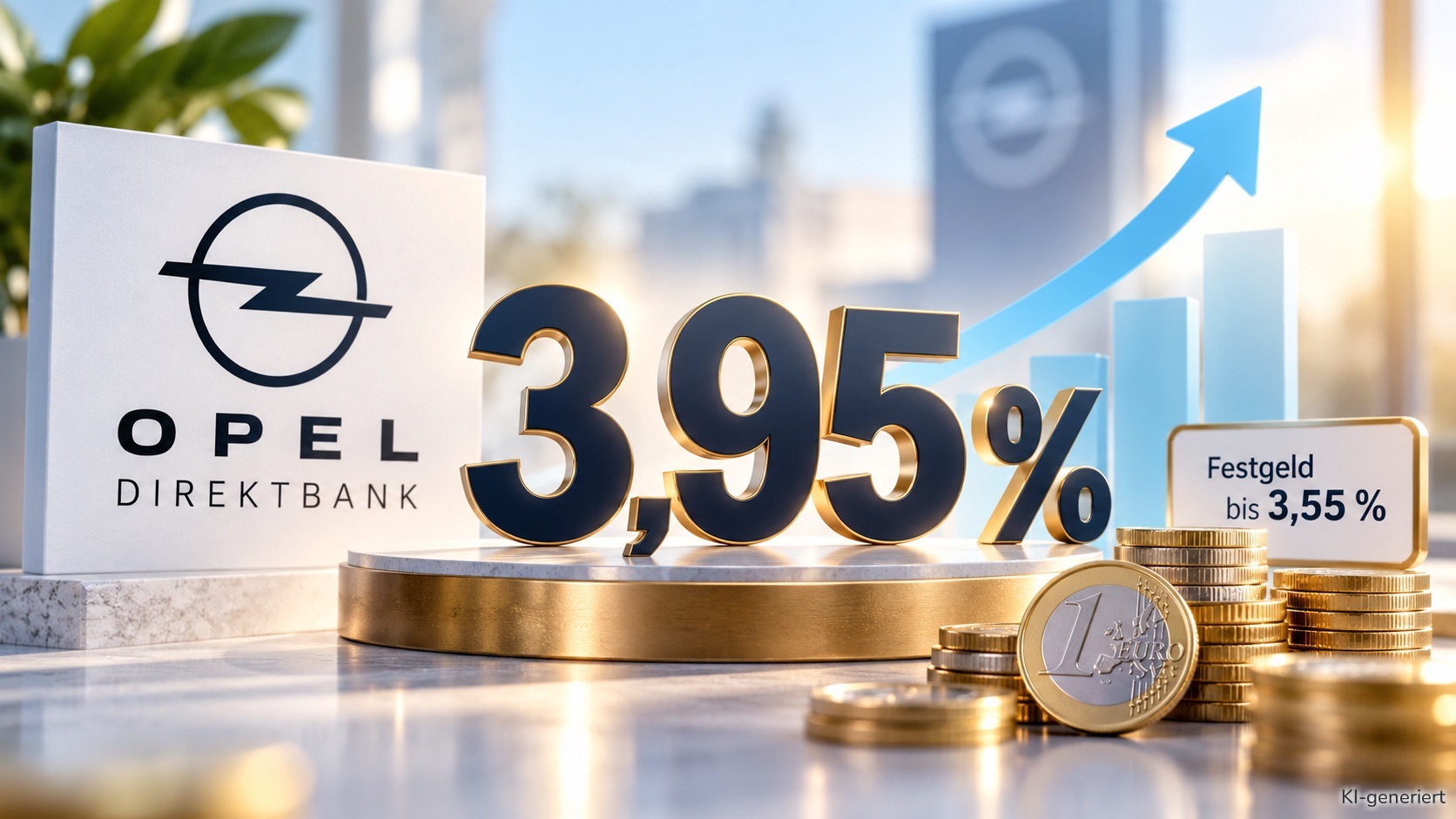 Die Opel Direktbank hat sowohl die Zinsen von Tages- als auch vom Festgeld erhöht.
