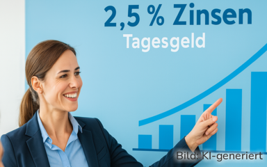 Das Business-Konto der Postbank bietet 2,5 % Zinsen.