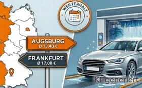 Bei den Autowäschen gibt es in Deutschland große Unterschied bezüglich des Preises.