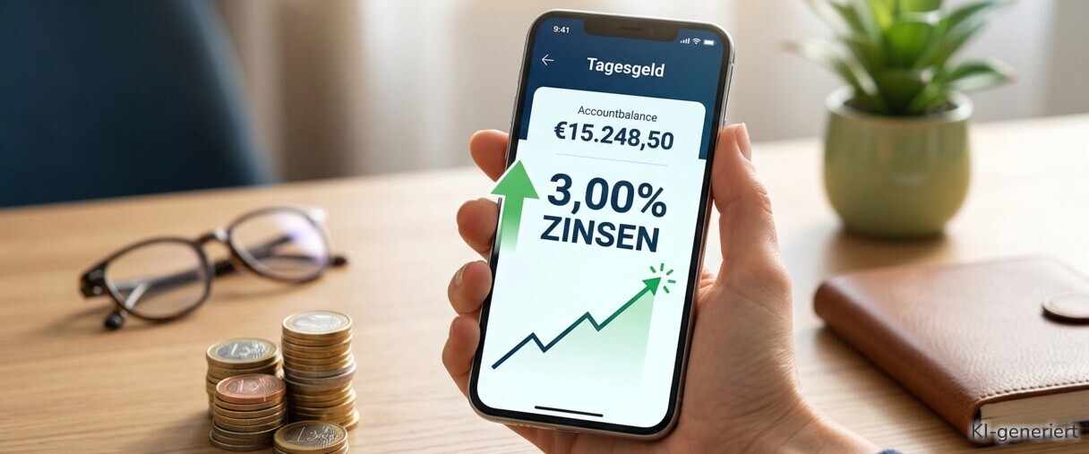 Eine beliebte Direktbank hat die Tagesgeldzinsen auf 3,00 % erhöht.