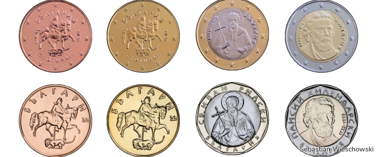 Bulgarische Währung Lewa im Vergleich zum Euro.