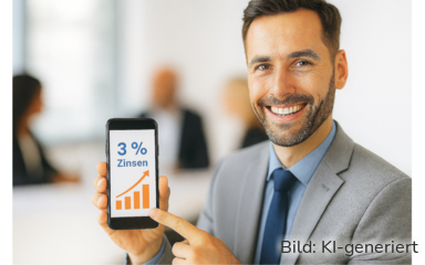 Bei der ING gibt es eine Sommer-Aktion mit 3% Zinsen auf das Business-Extra-Konto.