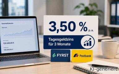 Fyrst und die Postbank haben das Firmentagesgeld auf 3,50 % angehoben. 