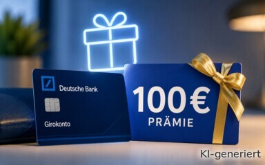 Die Deutsche Bank zahlt eine 100 Euro Prämie für die Neueröffnung eines Girokontos.