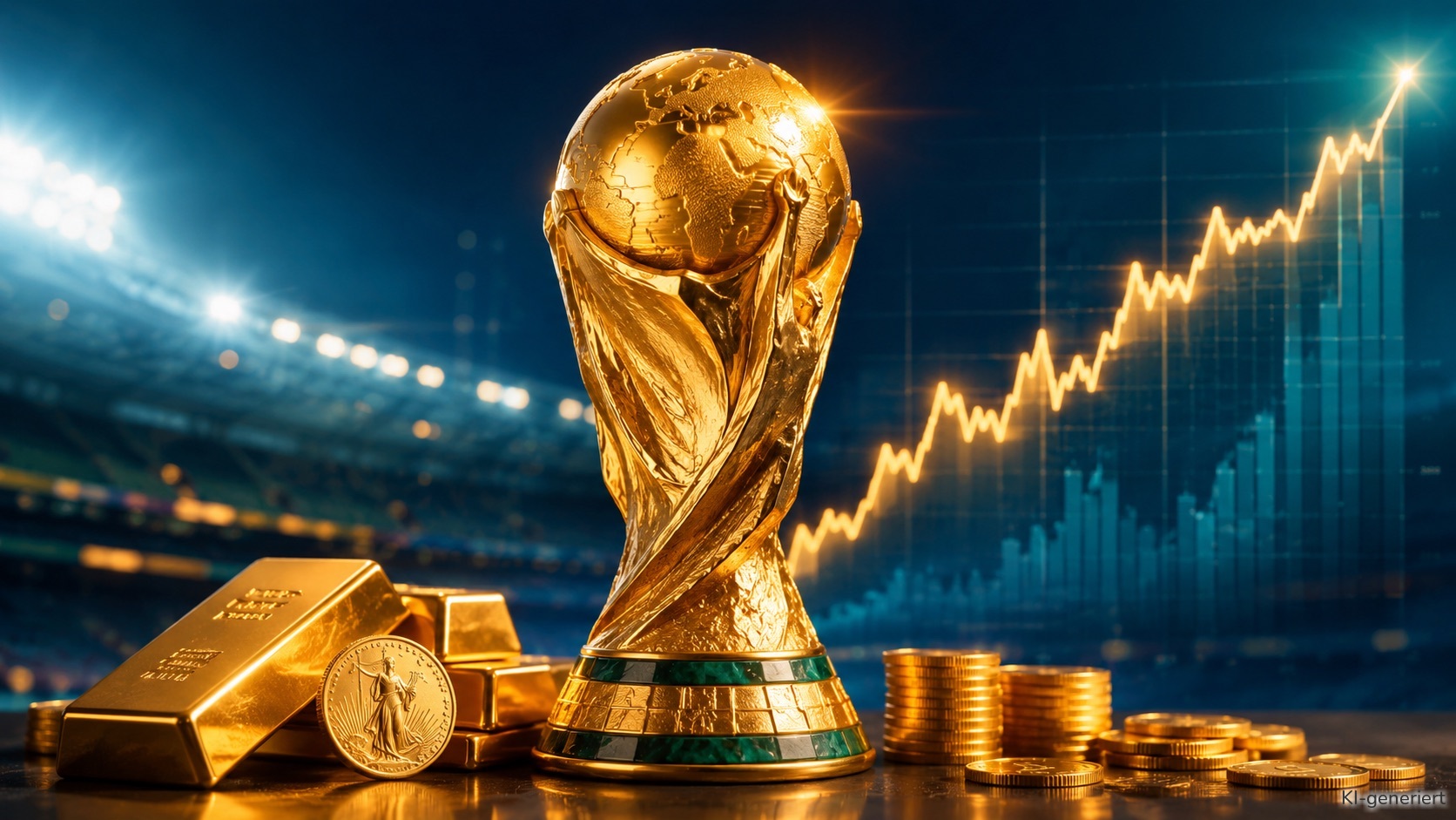 Der Fußball WM-Pokal besteht nur zum Teil aus reinem Gold.