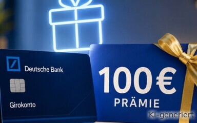 Die Deutsche Bank zahlt eine 100 Euro Prämie für die Neueröffnung eines Girokontos.