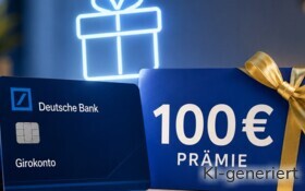 Die Deutsche Bank zahlt eine 100 Euro Prämie für die Neueröffnung eines Girokontos.