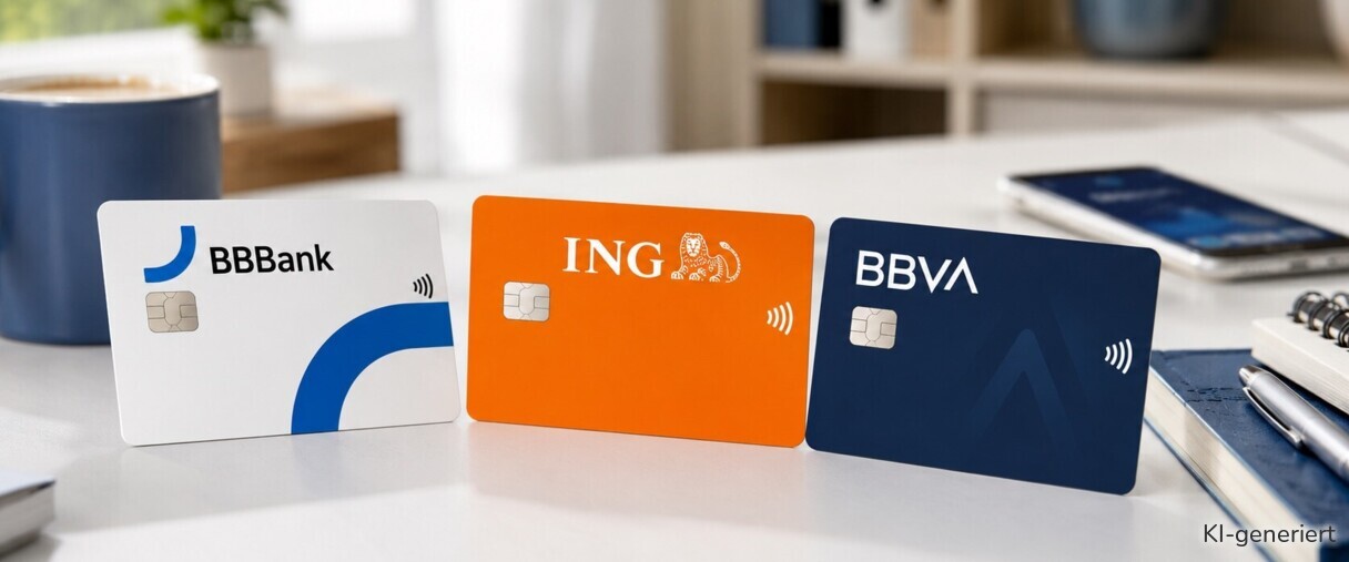 BBBank, ING und BBVA bieten unter bestimmten Bedingungen ein kostenloses Girokonto an.