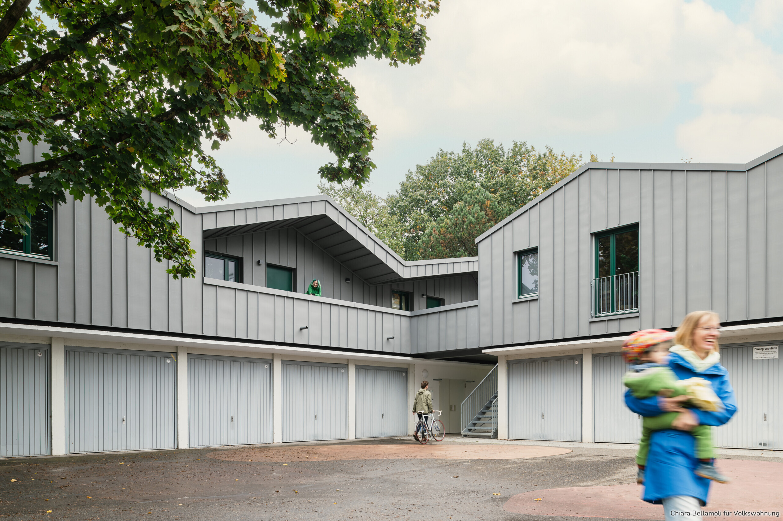 Garagenaufstockung im Quartier der Volkswohnung