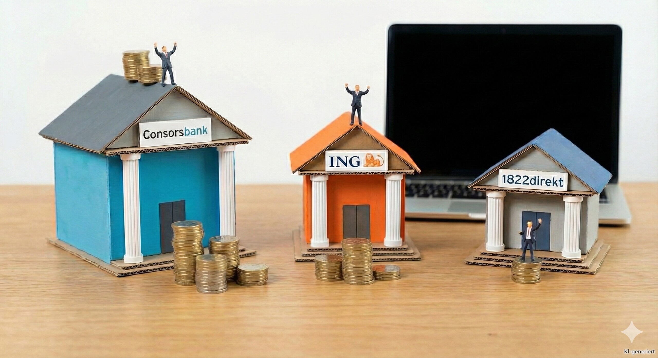 Vergleich von Consorsbank, ING und 1822direkt bezüglich der Prämie beim Girokonto.