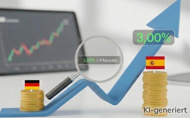 Tagesgeldzinsen Spanien und Deutschland.