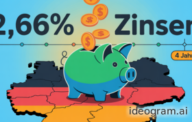 Festgeld mit 4 Jahren Laufzeit und 2,66 % Zinsen aus Deutschland.