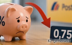 Der Aktionszins der Postbank von 3 % fällt am 11. Mai 2026 auf 0,75 %.