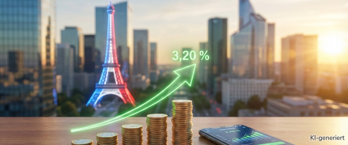 Französisches Tagesgeld liegt bei kurzen Laufzeiten ganz vorn.