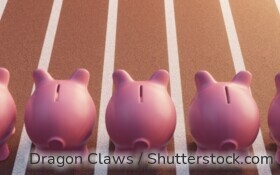 Sparschweine Wettrennen