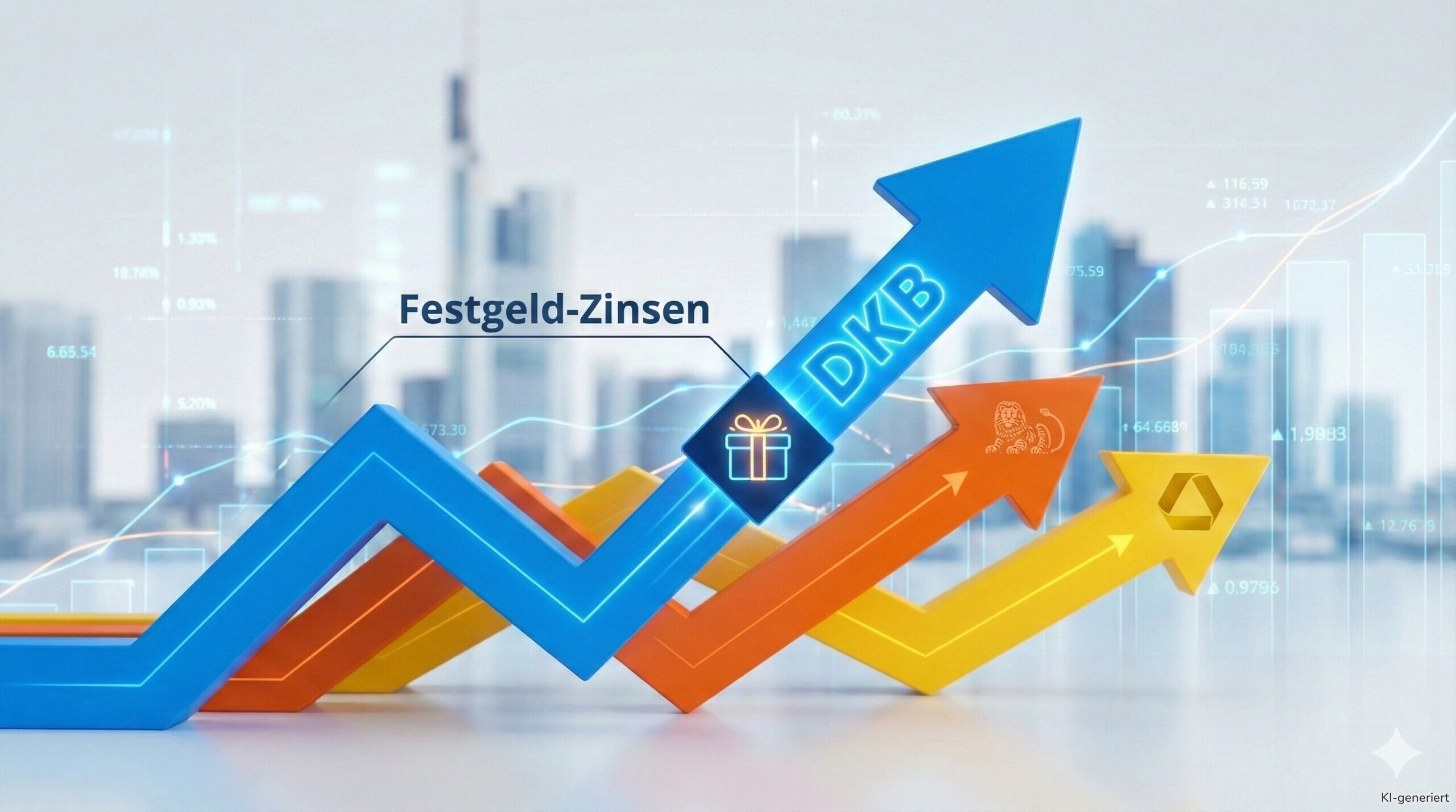 Festgeldzinsen DKB, ING, Commerzbank im Vergleich.