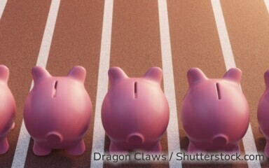 Sparschweine Wettrennen