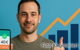 40 Euro Prämie zusätzlich zu den Zinsen.