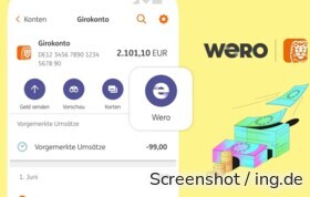 Wero können Sie auch in der ING-App nutzen.
