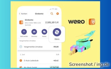 Wero können Sie auch in der ING-App nutzen.