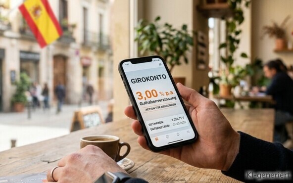 Guthabenverzinsung in Höhe von 3% auf das Girokonto. Eine spanische Bank bietet diese Konditionen an.